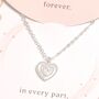 Heart Carded Necklace In Gold Or Silver, thumbnail 4 of 4