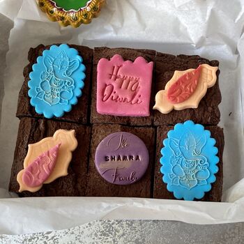 Personalised Diwali Fudgey Brownies, 6 of 6