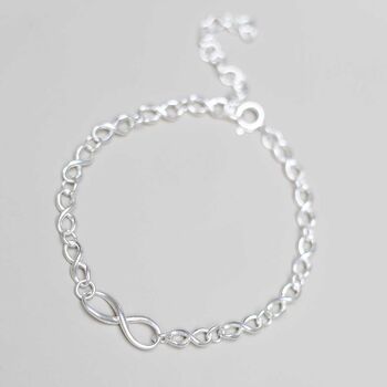 Sterling Silver Infinity Bracelet, 3 of 9