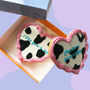 Personalised Retro Heart Iced Biscuit In Cow, thumbnail 3 of 5