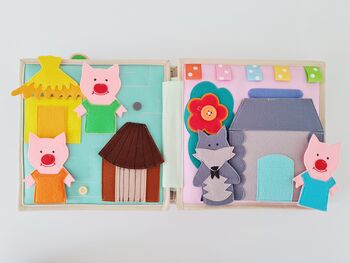 'Once Upon A Time' Sensory 100% Sewn Fabric Quiet Book, 8 of 12