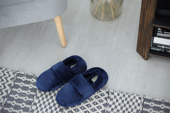 Snugtoes Mens Heated Slippers Navy, 3 of 7