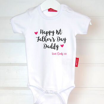 Personalised 1st Father's Day Babygrow, 4 of 10
