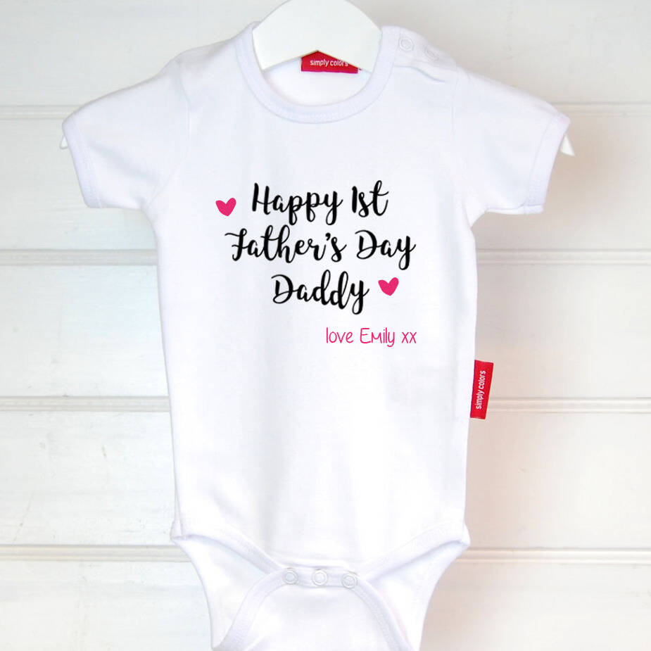 Personalised 1st Father's Day Babygrow, 1 of 10
