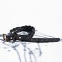 Plaited Black Italian Leather Belt, thumbnail 2 of 4
