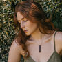 Gold Tone Tiger's Eye Pendant Necklace, thumbnail 4 of 6