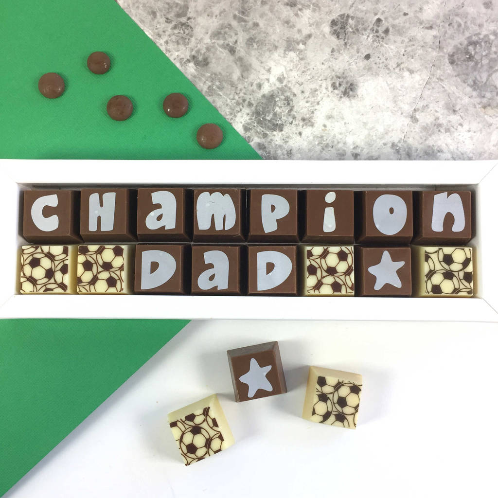 Personalised Chocolate Gift Football Lovers By Cocoapod Chocolates