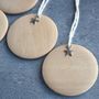 Personalised Wooden Tree Decoration Set, thumbnail 2 of 9