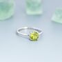 Genuine 1 Ct Peridot Ring In Sterling Silver, thumbnail 1 of 11