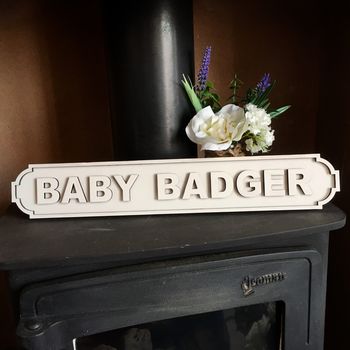 Baby Shower Personalised Children's Name Roadsign, 5 of 7