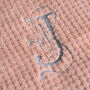 Personalised Dusty Pink Initial Honeycomb Blanket, thumbnail 2 of 8