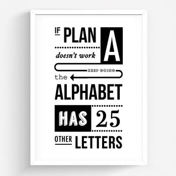 'Don't Give Up' Motivational Quote A3 Poster, 2 of 4