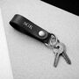 Handmade Personalised Thick Leather Belt Loop Keyring, thumbnail 1 of 6