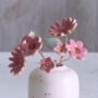 Ceramic Fuchsia Flower Stems Set In Three Styles, thumbnail 1 of 8
