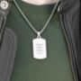 Personalised Men's Tiger's Eye Dog Tag Necklace, thumbnail 4 of 4