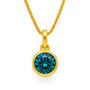 Personalised Gold Plated Sterling Silver Blue Topaz Pendant Necklace: December Birthstone, thumbnail 3 of 12