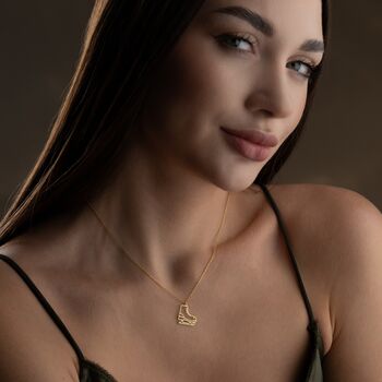 Sterling Silver Ice Skate Necklace, 6 of 10