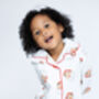 Girl's Personalised Christmas Santa Print Pyjamas, thumbnail 6 of 12
