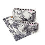 Serendipity Cotton Cosmetic Case Black And White Crane, thumbnail 1 of 3
