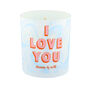 Personalised I Love You Scented Natural Wax Candle, thumbnail 3 of 7