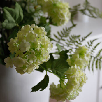 Faux White And Green Flower Arrangement, 2 of 4