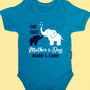 Personalised First Mother's Day Cute Elephant Babygrow, thumbnail 1 of 6