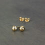 Small Hammered Dome Stud Earrings, thumbnail 1 of 9