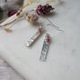 Pink Tourmaline Long Earrings, thumbnail 2 of 5