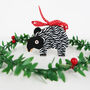 Malayan Tapir Christmas Tree Decorations, thumbnail 2 of 8