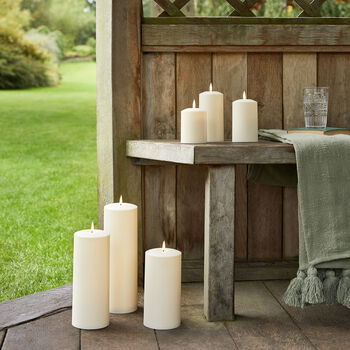 Trio Of Outdoor LED Chapel Candles, 5 of 5