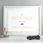 Personalised Best Man Thank You Print, thumbnail 1 of 5