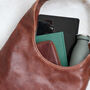 Minimalist Leather Hobo Tote Bag, thumbnail 3 of 8