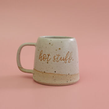 Hot Stuff Handmade Ceramic Mug, White Or Pink, 6 of 8