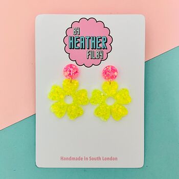 Chunky Petal Flower Earrings *More Colours Available*, 2 of 3