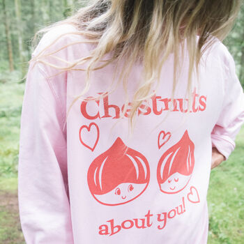 Chestnuts About You Women's Valentine's Day Jumper, 3 of 5
