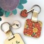 Personalised October Birth Flower Keyring, thumbnail 3 of 3