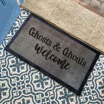 Halloween ‘Ghosts And Ghouls Welcome’ Internal Doormat, 2 of 2