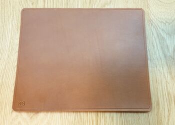 Personalised Leather Mouse Mat, Tan, 11 of 12