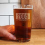 Personalised Birthday Name And Date Pint Glass, thumbnail 3 of 3