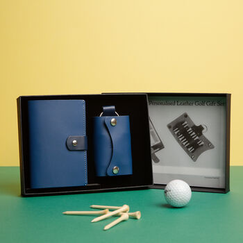 Personalised Leather Golf Hero Gift Set, 9 of 10