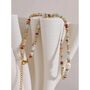 Monaco D’or Ivory Gold Ombré Stone Charm Necklace, thumbnail 2 of 3