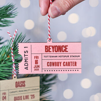 Personalised Favourite Concert Ticket Decoration, 3 of 10