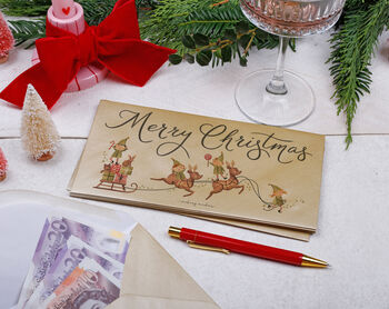Christmas Money Envelopes With Elf Design For Gift Cards, Concert Tickets And Vouchers, 2 of 3