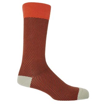 Lux Taylor Orange Luxury Crew And Trainer Men’s Socks, 7 of 7