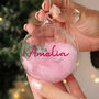 Personalised Pink Feather Bauble Christmas Gift, thumbnail 1 of 5