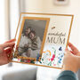 Wonderful Mum Floral Glass Photo Frame Gift, thumbnail 1 of 4