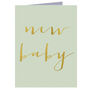 Mini Gold Foiled New Baby Card, thumbnail 2 of 6