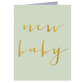 Mini Gold Foiled New Baby Card, 2 of 6