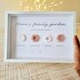 Personalised Family Garden Crochet Puff Flower Print, thumbnail 2 of 3