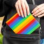 Blue Badge Wallet Disabled Parking Permit Holder Rainbow Stripe, thumbnail 1 of 7